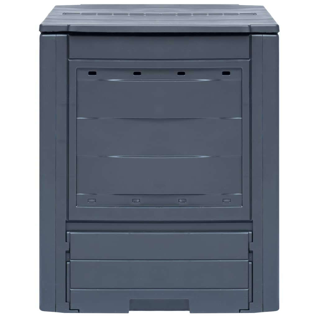Vidaxl -Kompostbehälter 260 L 60x60x73cm Grau