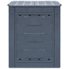 Vidaxl -Kompostbehälter 260 L 60x60x73cm Grau