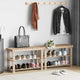 Vidaxl -Schuhregale mit Sofa 2 PC Massivholz