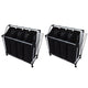 Vidaxl WASS SOURTERS mit Taschen 2 St schwarz und grau
