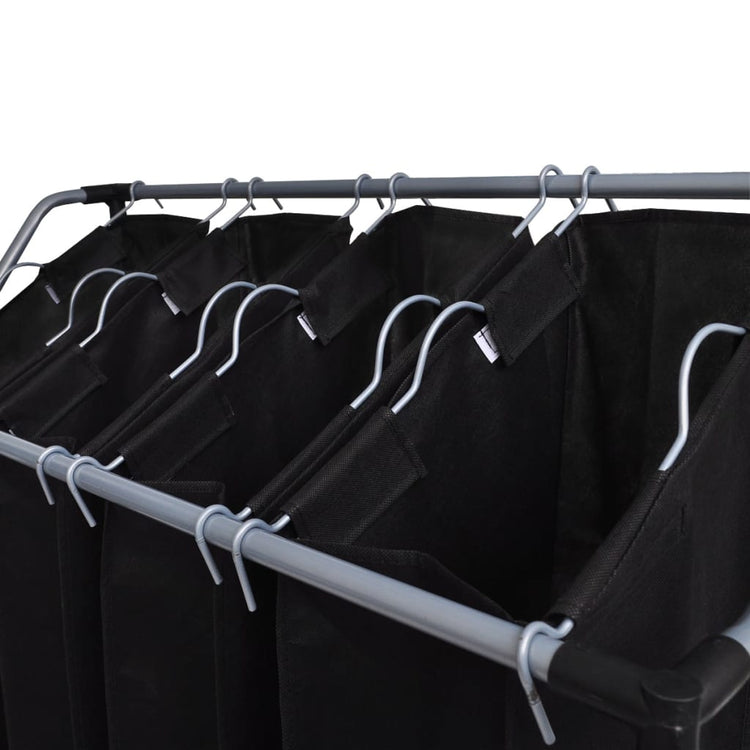 Vidaxl WASS SOURTERS mit Taschen 2 St schwarz und grau