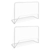 Vidaxl -Fußballtore 2 ST mit Netzen 182x61x122 cm Stahlweiß