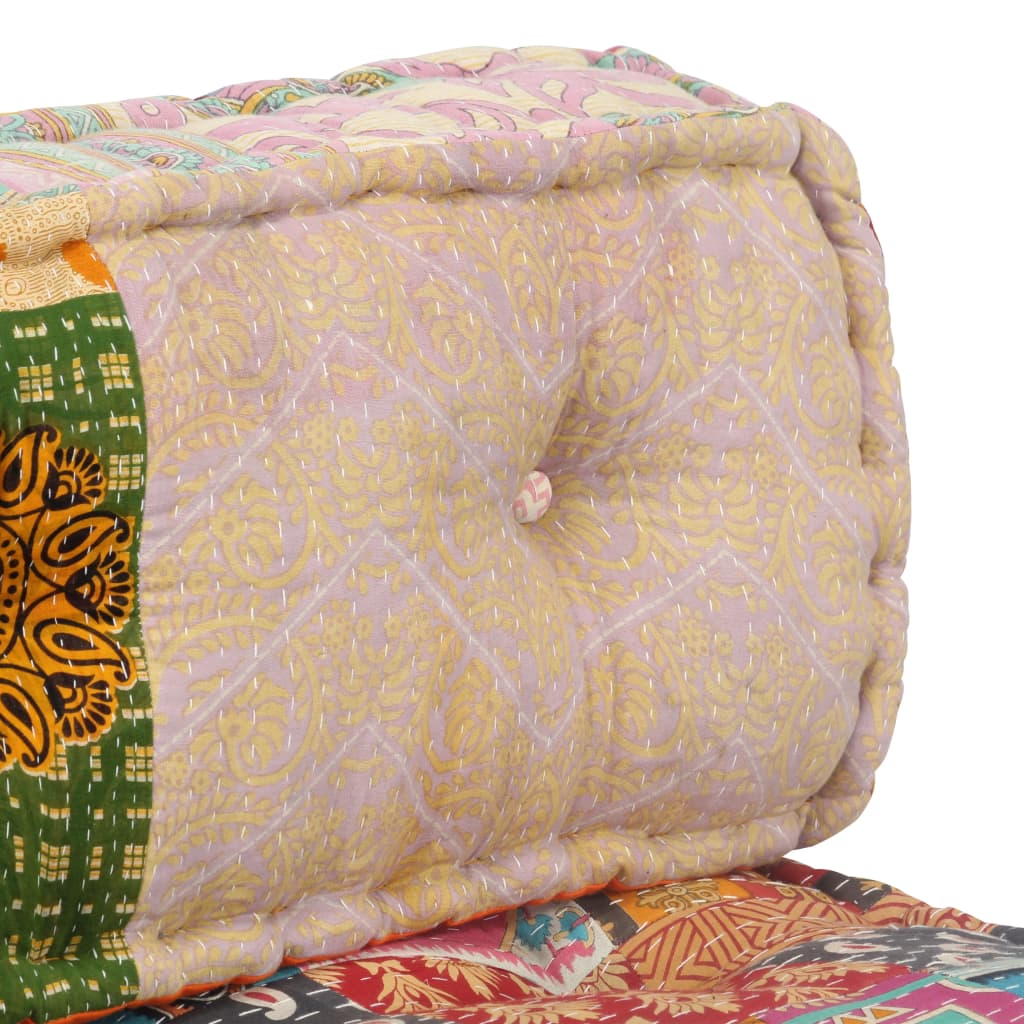 Vidaxl Pouf Fabric Patchwork