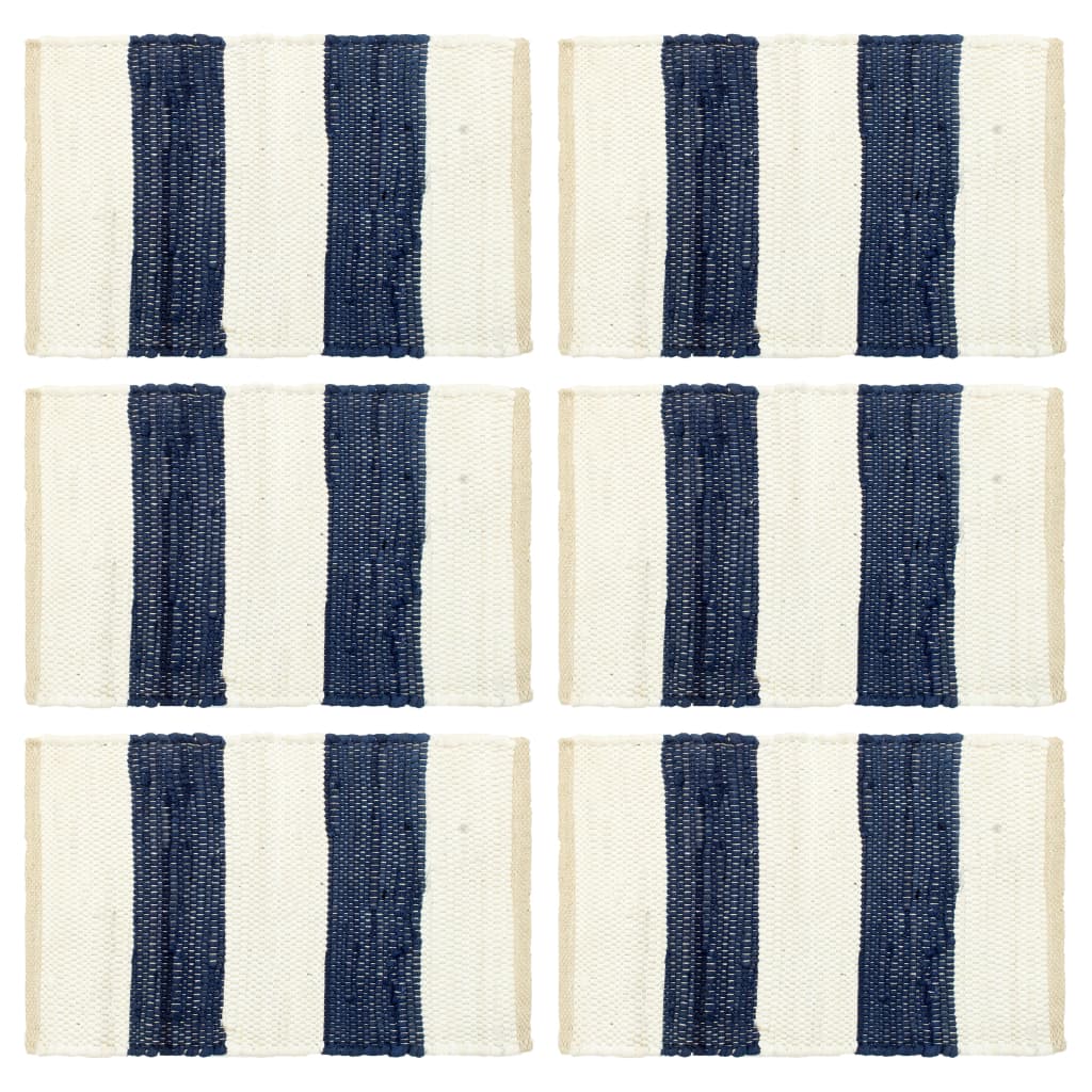 VIDAXL -Taschen 6 St. Chindi gestreift 30 x 45 cm blau und weiß