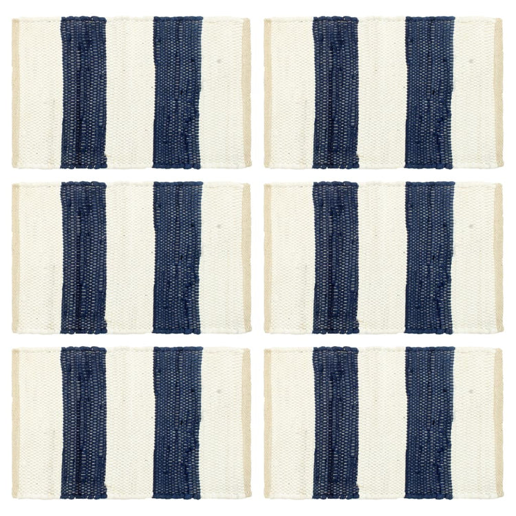 VIDAXL -Taschen 6 St. Chindi gestreift 30 x 45 cm blau und weiß