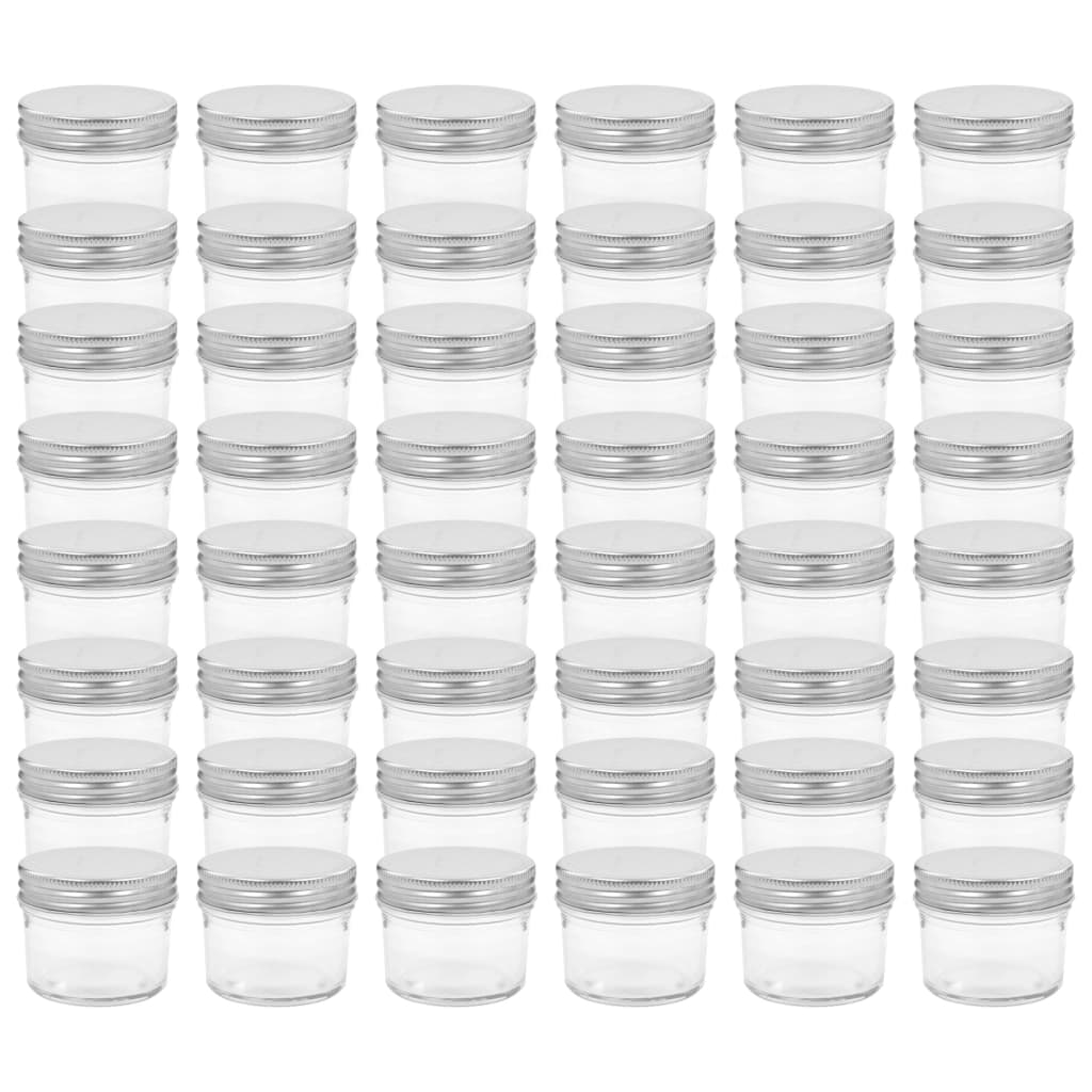 Vidaxxl Marmeladengläser mit silberfarbenem Deckel 48 Stück 110 ml Glas