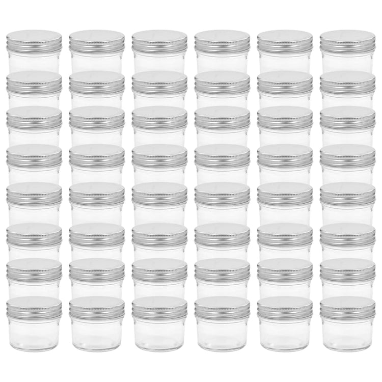 Vidaxxl Marmeladengläser mit silberfarbenem Deckel 48 Stück 110 ml Glas