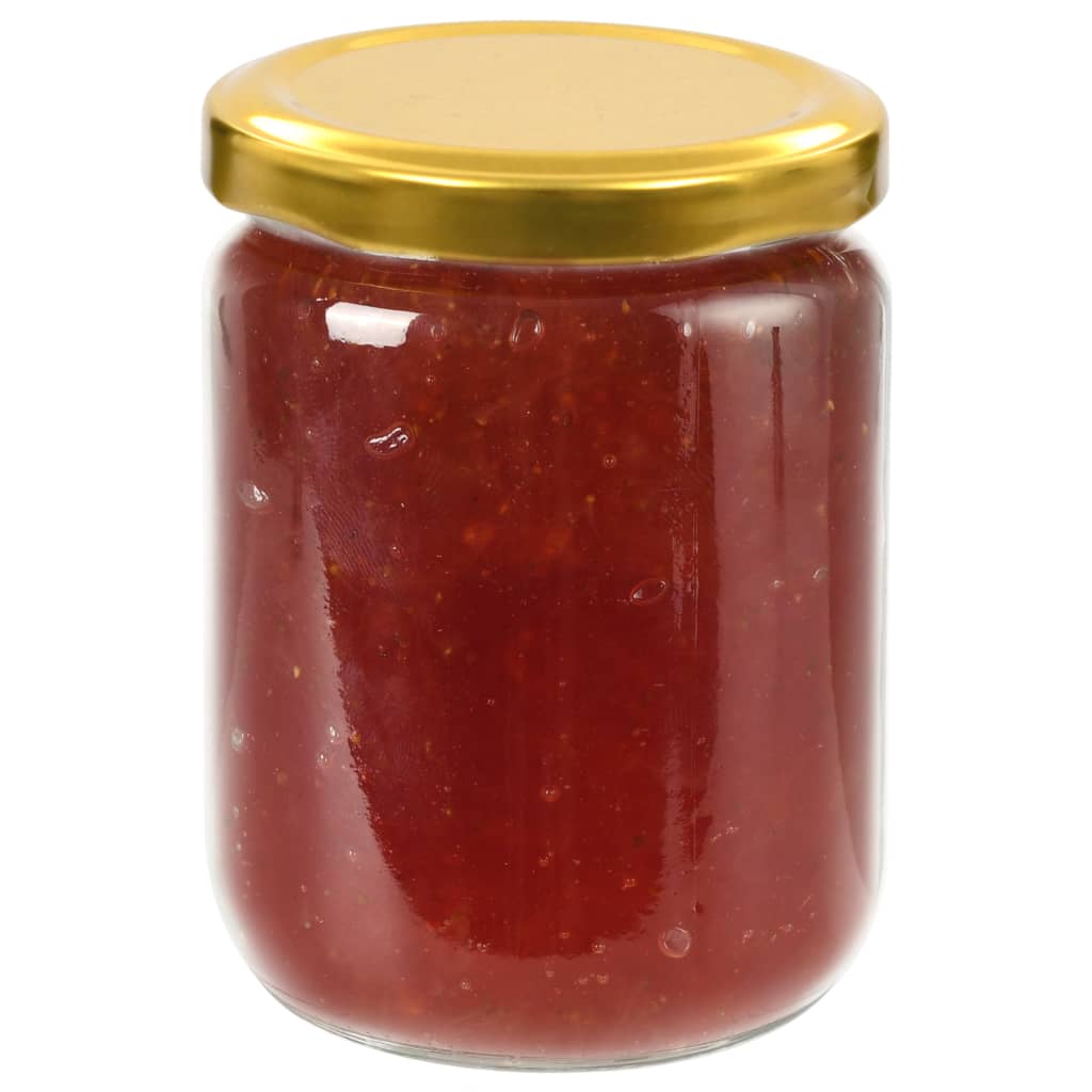 Vidaxl -Marmeladengläser mit goldfarbenen Deckeln 96 ST 230 ml Glas