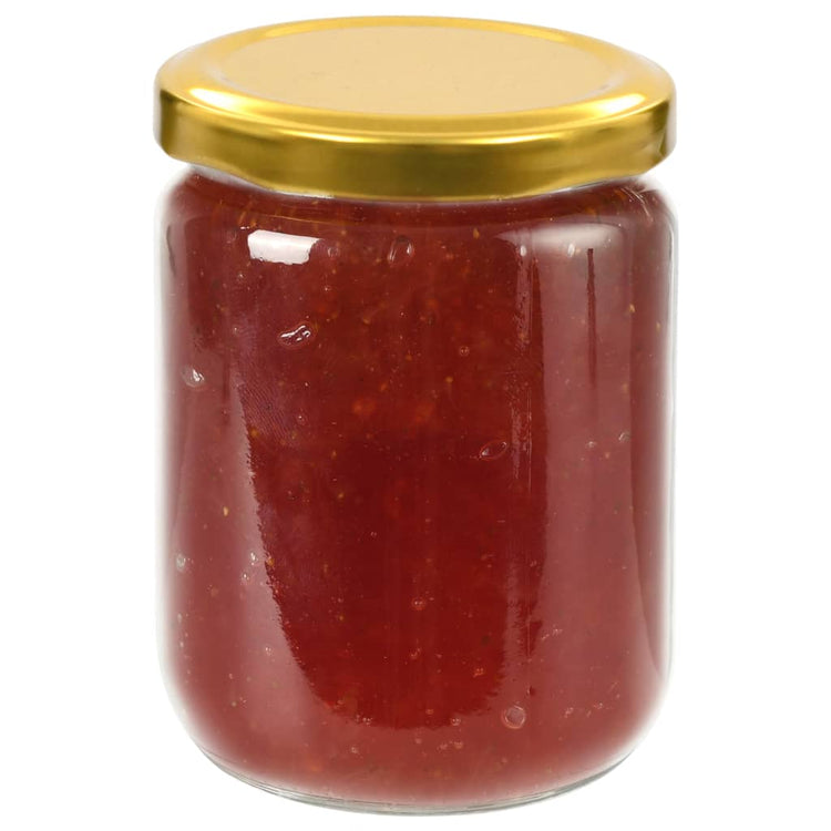 Vidaxl -Marmeladengläser mit goldfarbenen Deckeln 96 ST 230 ml Glas