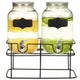 Vidaxl -Getränkespender 2 ST mit Standard 2 x 4 l Glas