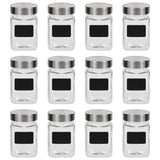 Vidaxl -Speichertöpfe mit Aufklebern 12 ST 300 ml - afbeelding 1