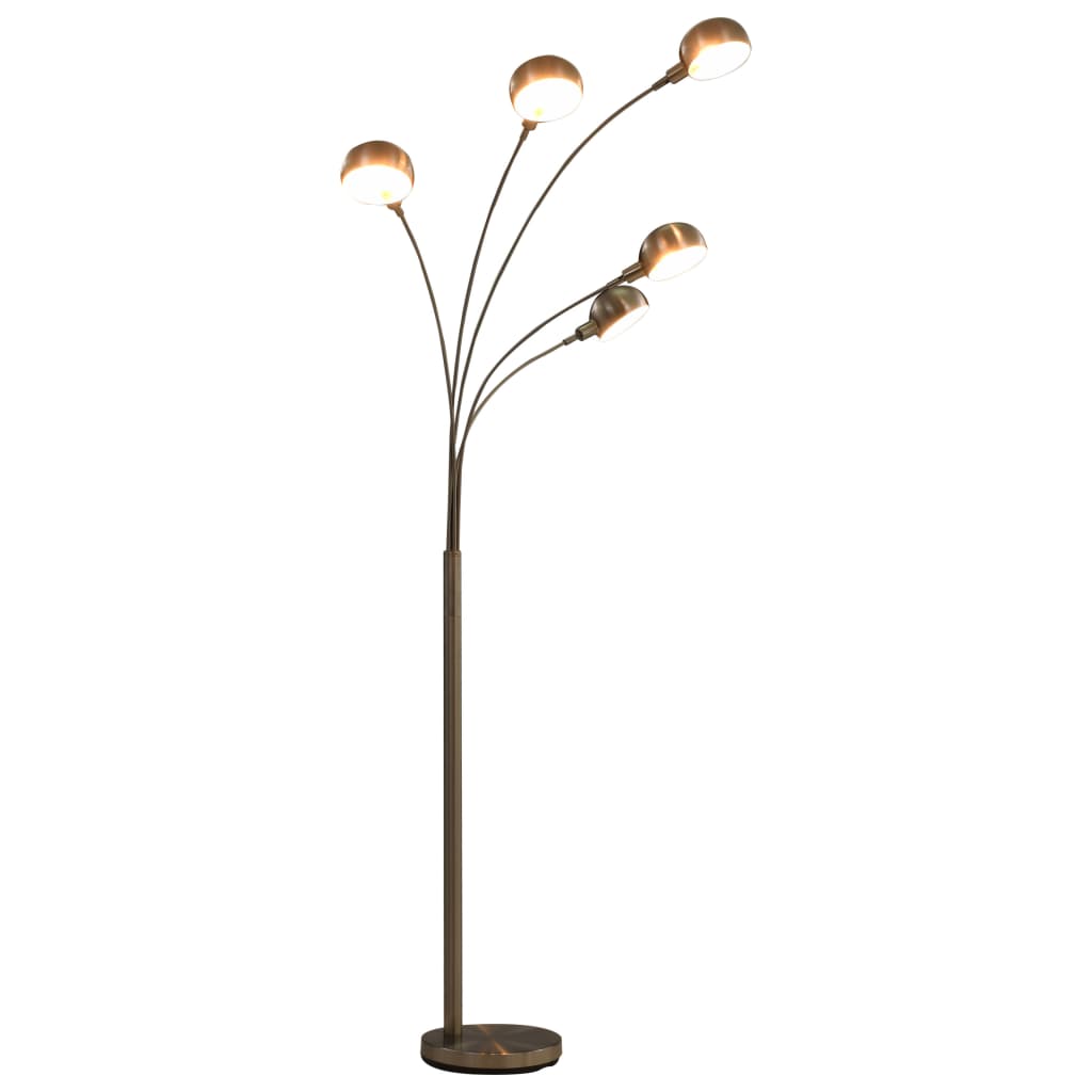 Vidaxl Lampe stehend 5xe14 200 cm silberfarben