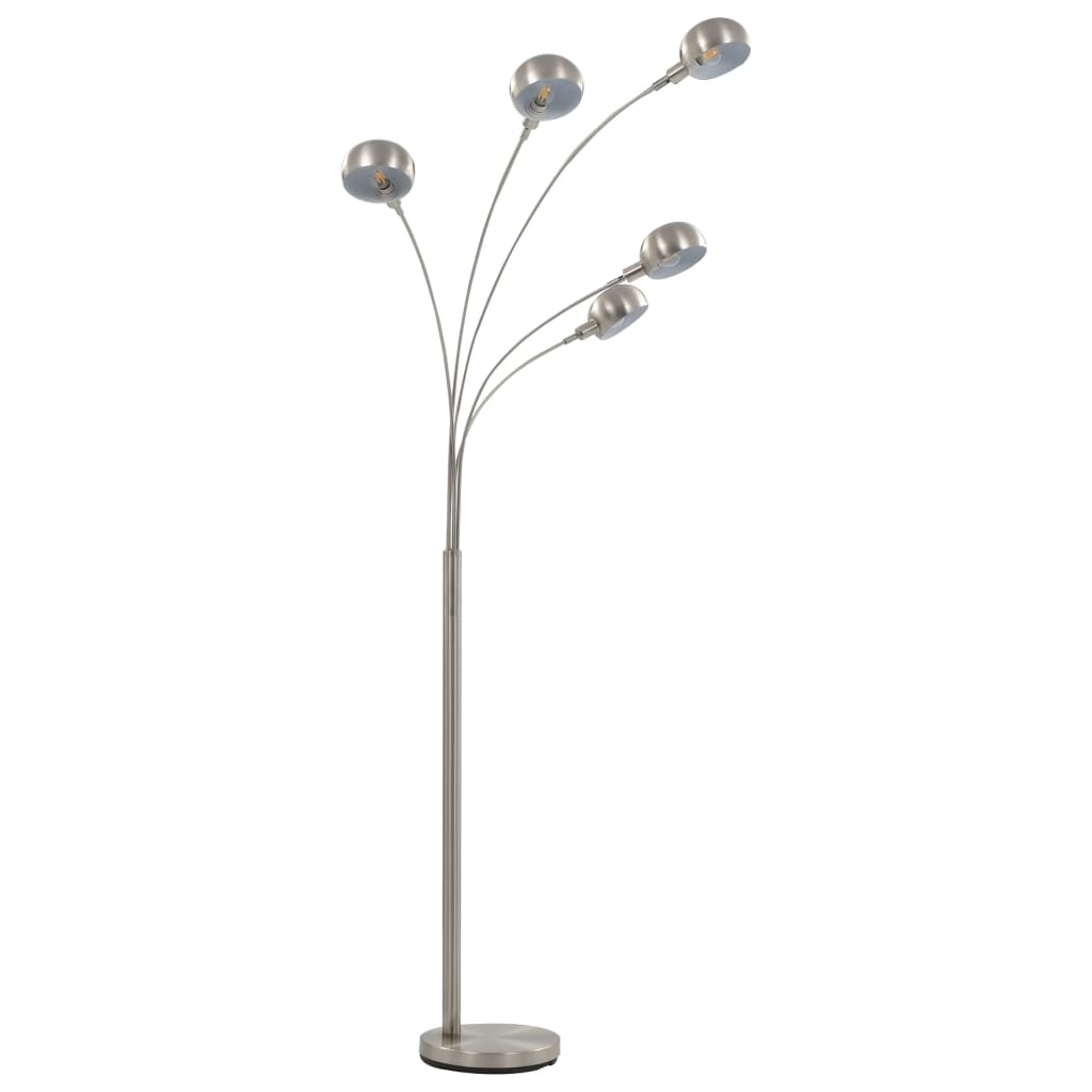 Vidaxl Lampe stehend 5xe14 200 cm silberfarben