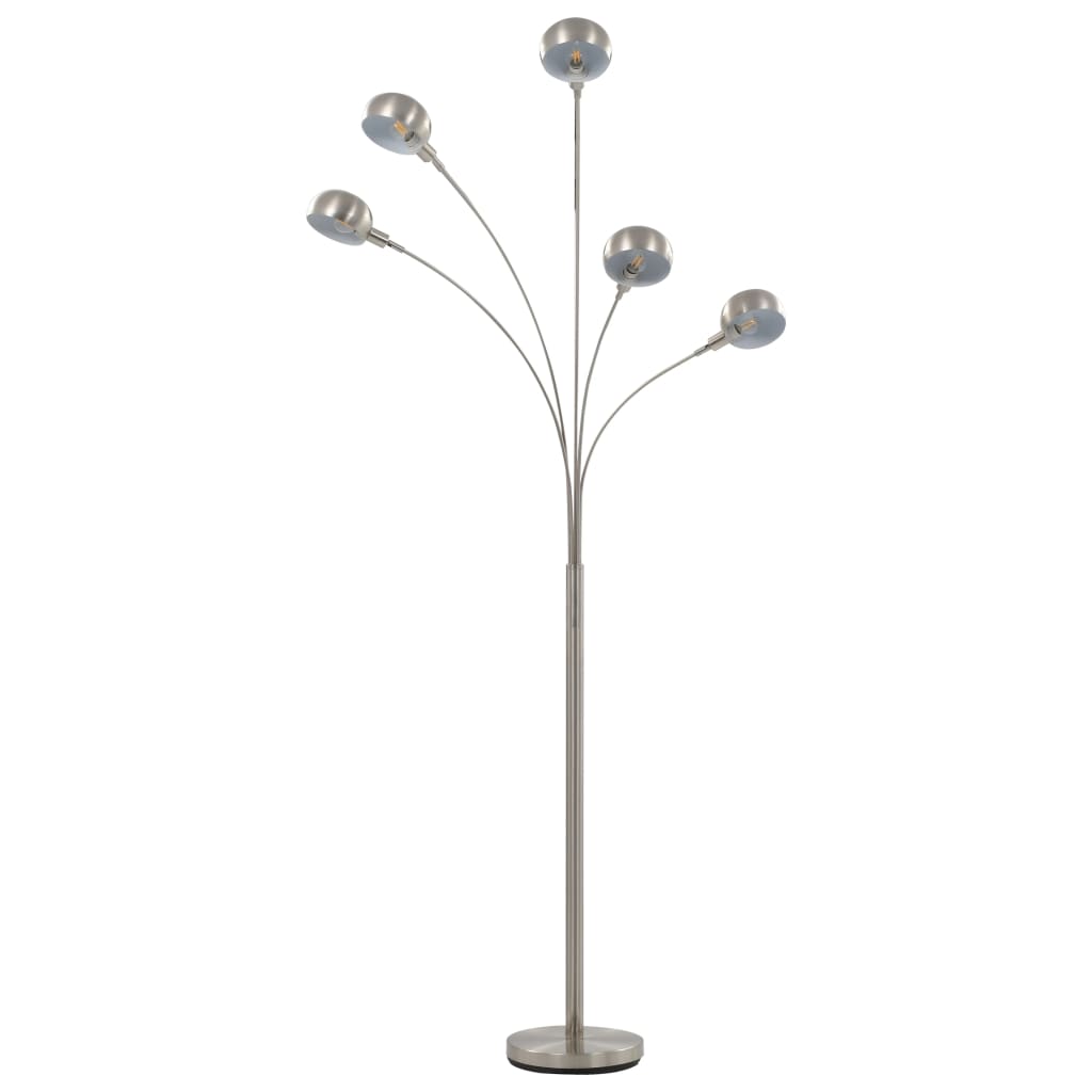 Vidaxl Lampe stehend 5xe14 200 cm silberfarben