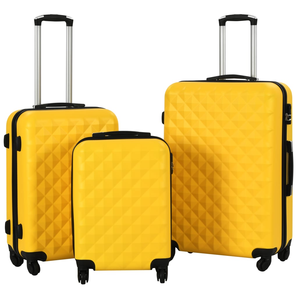 Vidaxl 3-teiliges Hartschalenkoffer-Set ABS gelb