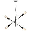 Vidaxl Deckenlampe mit Filamentbirnen 2 W E27 Schwarz