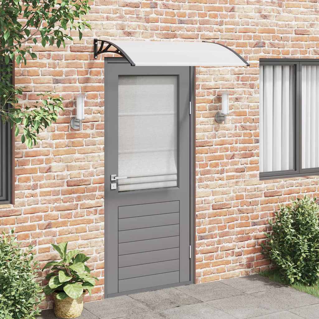 VIDAXL -Tür -Baldachin 120x75 cm PC schwarz und transparent