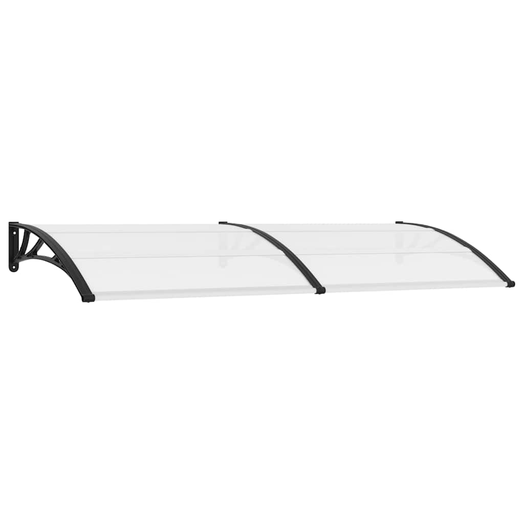 Vidaxl -Tür -Baldachin 240x75 cm PC schwarz und transparent