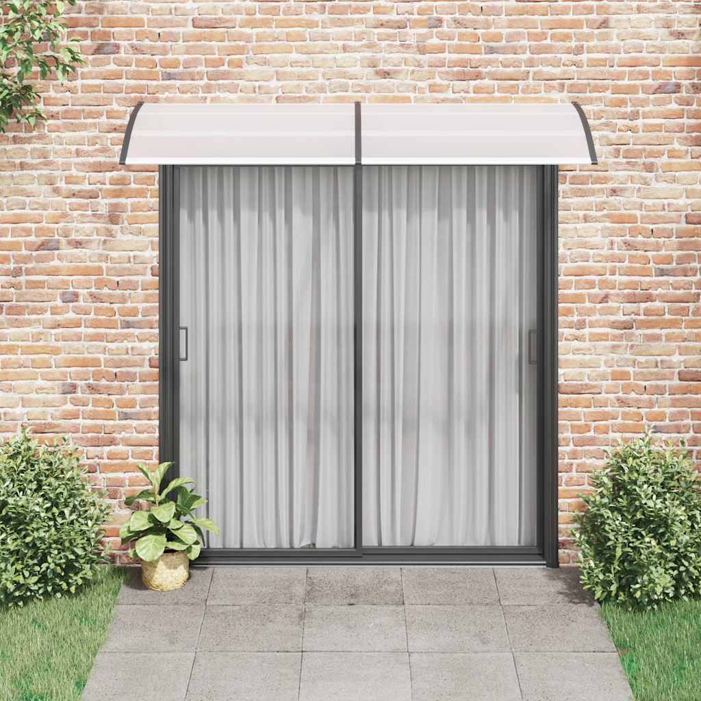 Vidaxl -Tür -Baldachin 240x75 cm PC schwarz und transparent