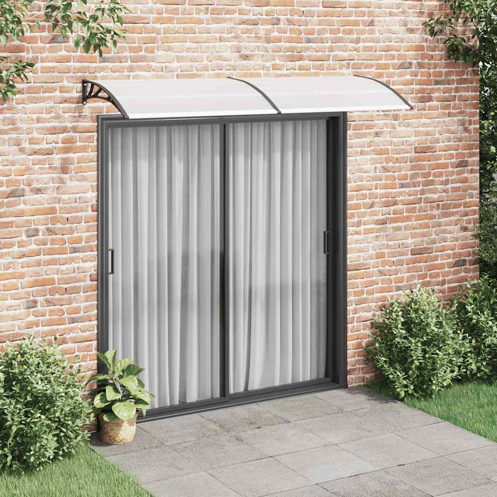 Vidaxl -Tür -Baldachin 240x75 cm PC schwarz und transparent