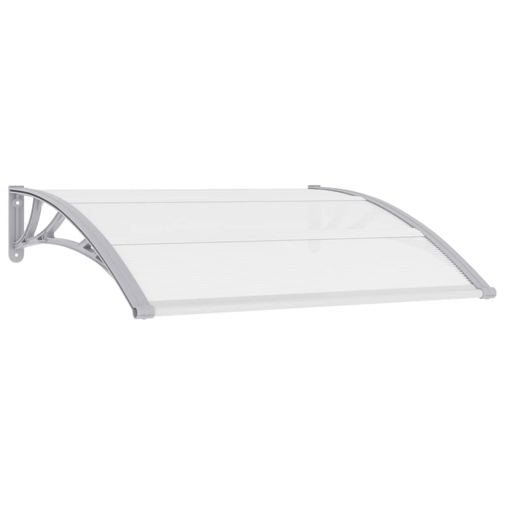 VIDAXL -Tür -Baldachin 120x75 cm PC grau und transparent