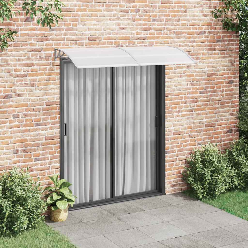 VIDAXL -Tür -Baldachin 200x75 cm PC grau und transparent