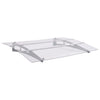 Vidaxl -Tür -Baldachin 120 x 90 cm Polycarbonat Silber und transparent