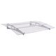 Vidaxl -Tür -Baldachin 120 x 90 cm Polycarbonat Silber und transparent