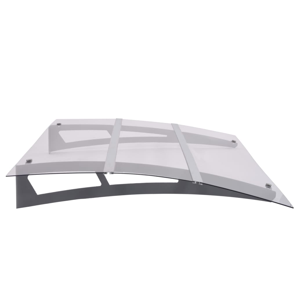 Vidaxl -Tür -Baldachin 120 x 90 cm Polycarbonat Silber und transparent