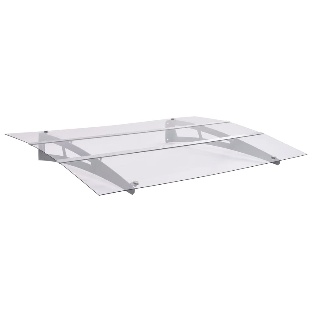 Vidaxx Türvordach 150x90 cm pet silberfarben und transparent