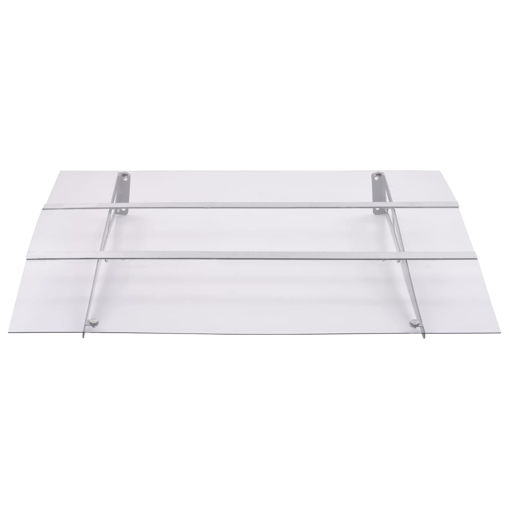 Vidaxx Türvordach 150x90 cm pet silberfarben und transparent