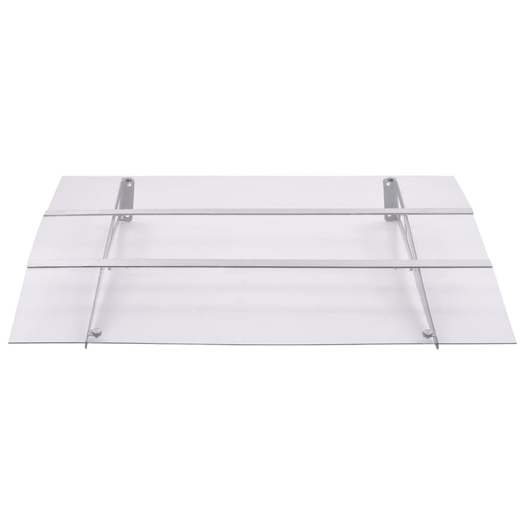 Vidaxx Türvordach 150x90 cm pet silberfarben und transparent