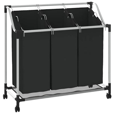 Vidaxl WASS -Sourter mit 3 Machen Staal Schwarz