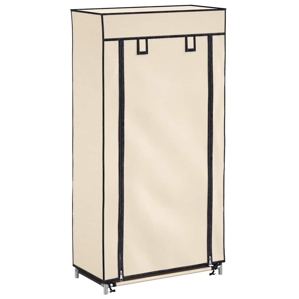 Vidaxl -Schuhschrank mit Abdeckung 58x28x106 cm Stoffcreme