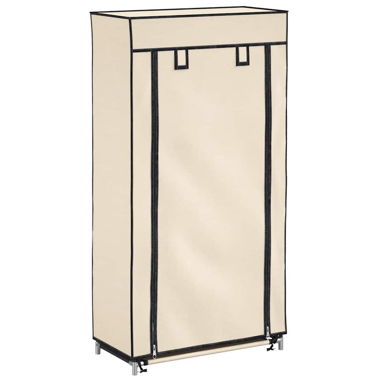 Vidaxl -Schuhschrank mit Abdeckung 58x28x106 cm Stoffcreme