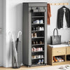 Vidaxl -Schuhschrank mit Abdeckung 57x29x162 cm Stoff grau