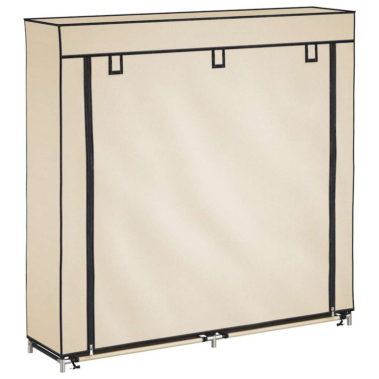 Vidaxl -Schuhschrank mit Abdeckung 115x28x110 cm Stoffcreme