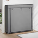 Vidaxl -Schuhschrank mit Abdeckung 115x28x110 cm Stoff grau