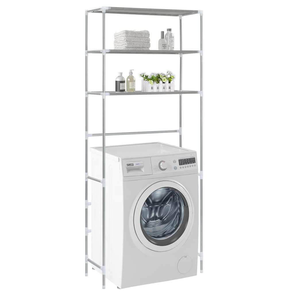 VIDAXL-LAGE ROK für Boven Waschmaschine 3-layer 69x28x169 cm Silber