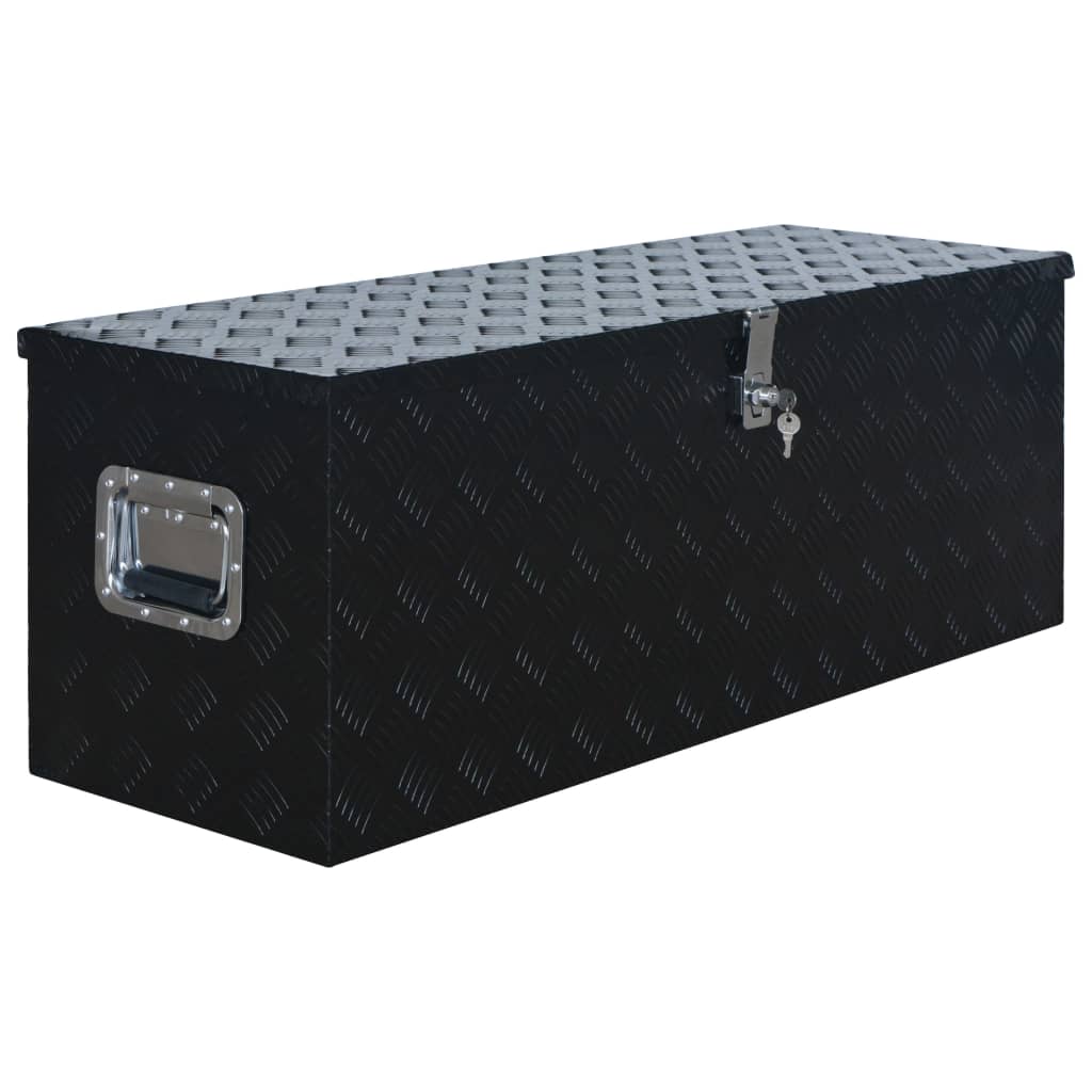 Vidaxl Aluminiumbox 1085x370x400 mm Schwarz