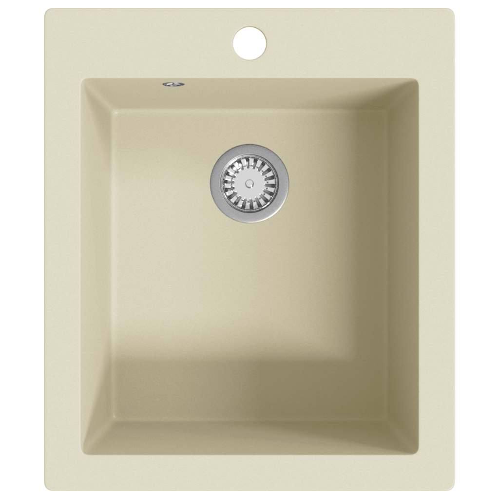 VIDAXL SINACK Einer Schüssel Granit Beige