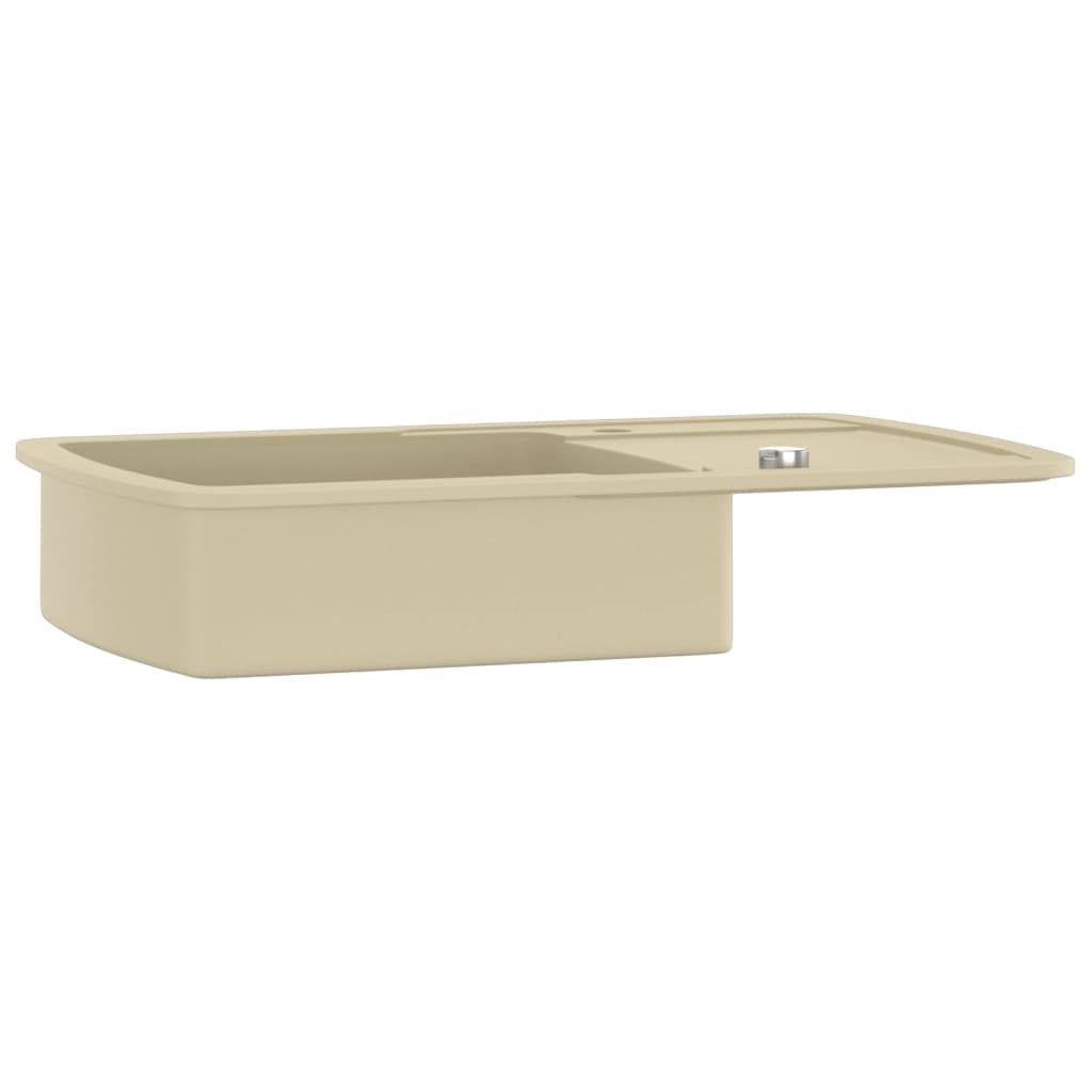 VIDAXL SINACK Einer Schüssel Granit Beige