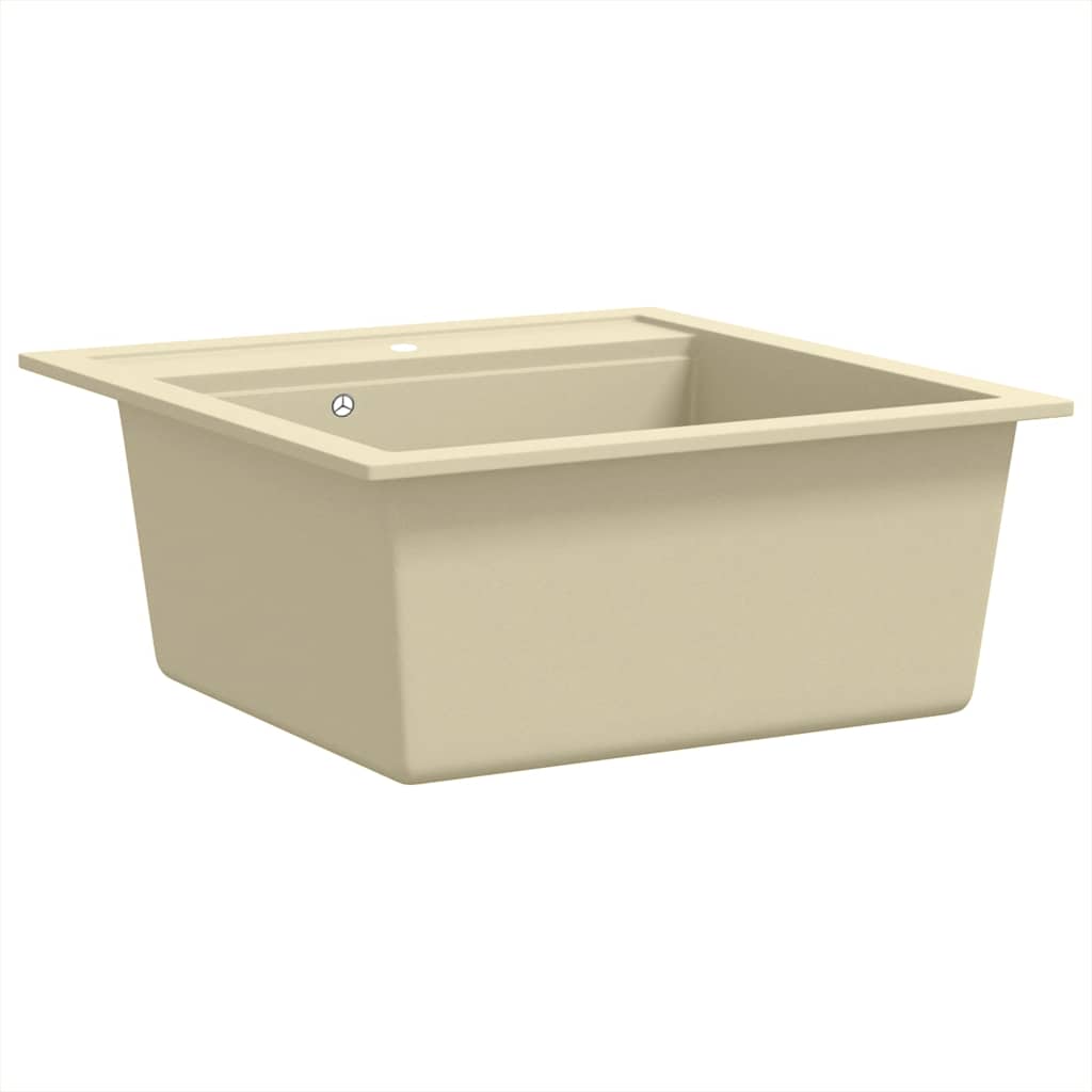 VIDAXL SINACK Einer Schüssel Granit Beige