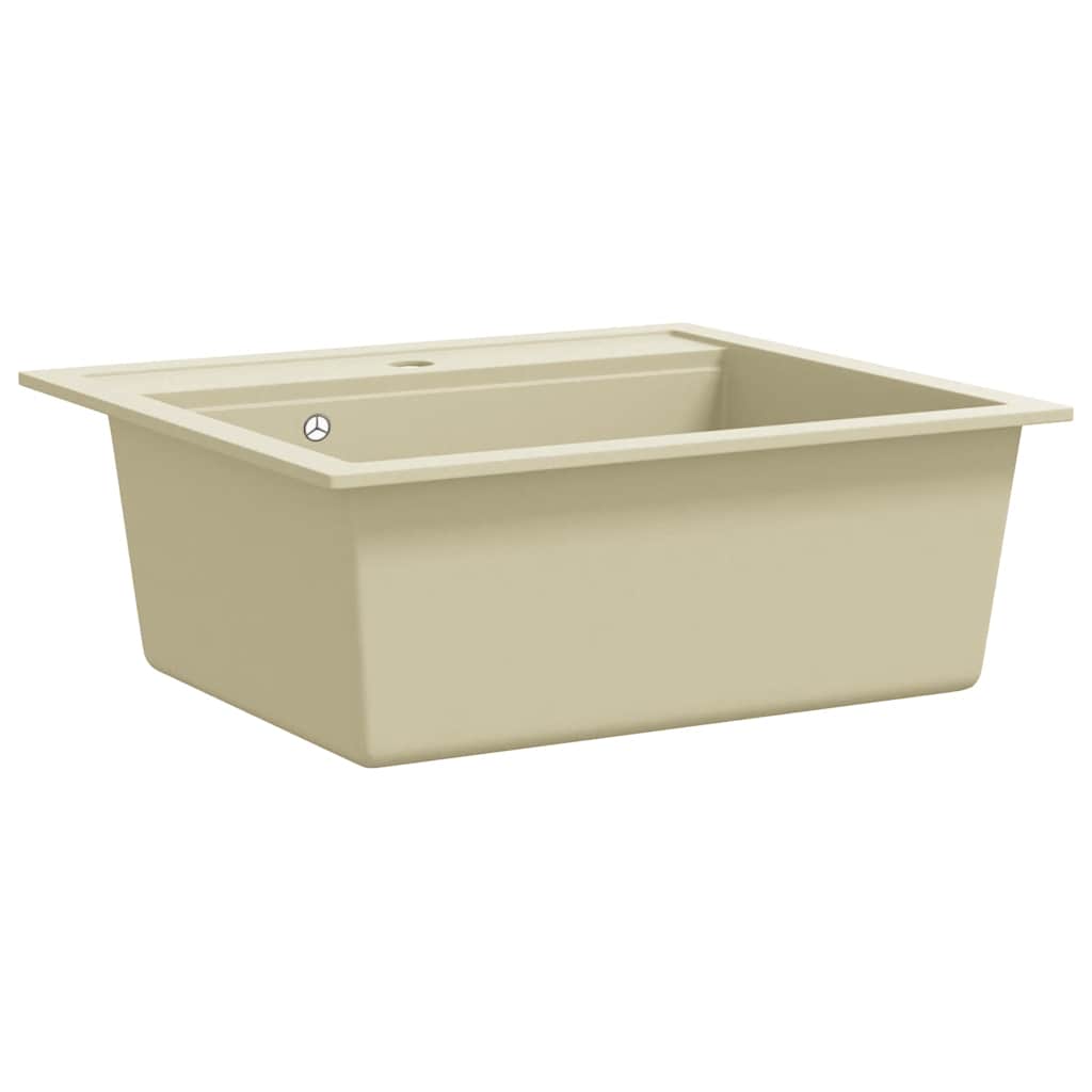 VIDAXL SINACK Einer Schüssel Granit Beige