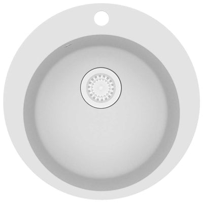 VIDAXL Sink -Einzelbehälter um Granit weiß
