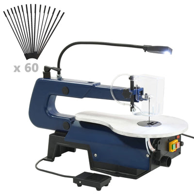 Vidaxl Miggull Saw Machine Elektrik mit Fußpedal und LED -Licht 125 W