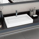 Vidaxl Waschlbe 80x46x11 cm Mineralguss Marmorguss Weiß