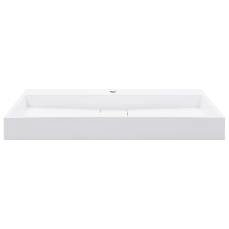 Vidaxl Washbeasin 100x46x11 cm Mineralguss Marmorguss weiß