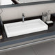 Vidaxl Washbeasin 100x46x11 cm Mineralguss Marmorguss weiß