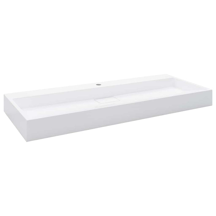 Vidaxl Washbeer 120x46x11 cm Mineralguss Marmorguss Weiß
